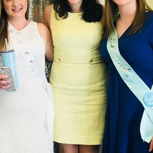 neon yellow cocktail dress